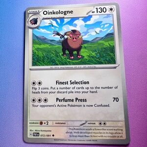 oinkologne - 072/091 (uncommon) — pokemon: paldean fates